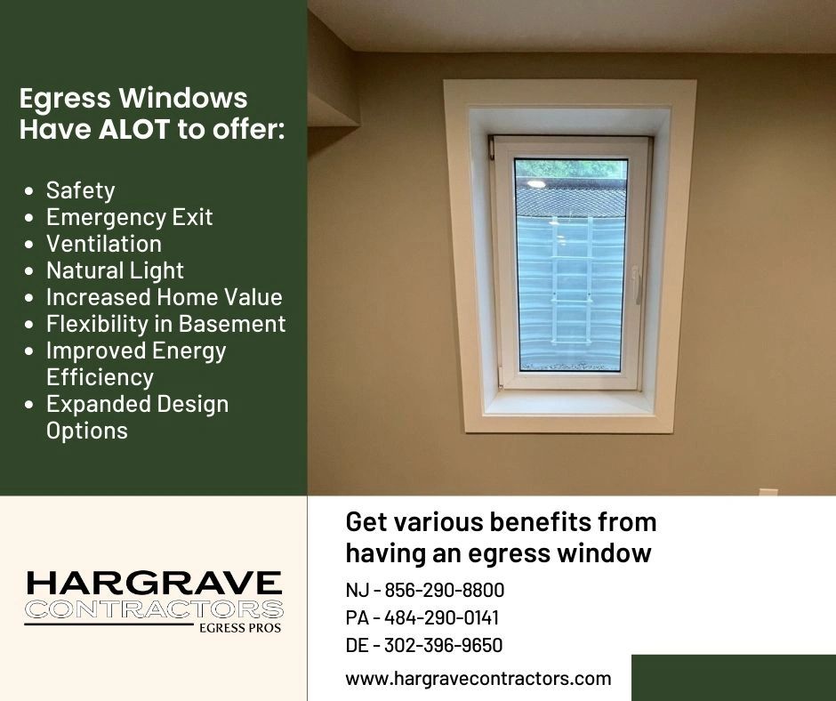 The Many Benefits of Egress Windows for Your Basement